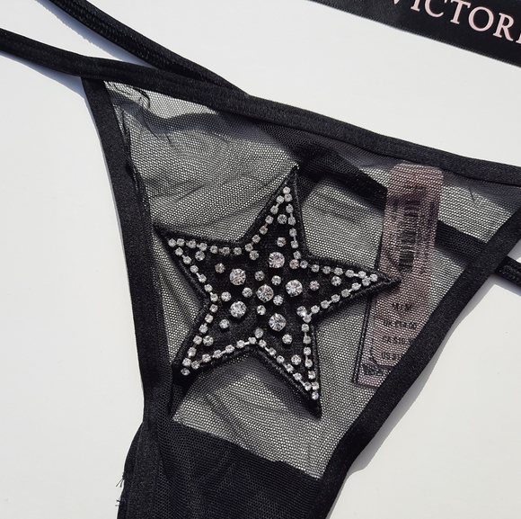Victorias Secret VSTRING Rhinestone STAR Gem Panty - Picture 8 of 9